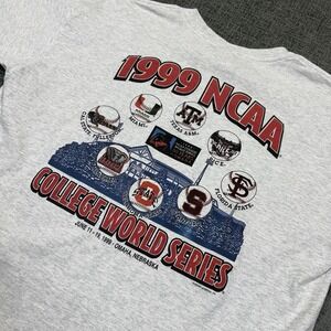 Vintage 1999 NCAA College World Series T Shirt Baseball CWS Omaha Mens XXL